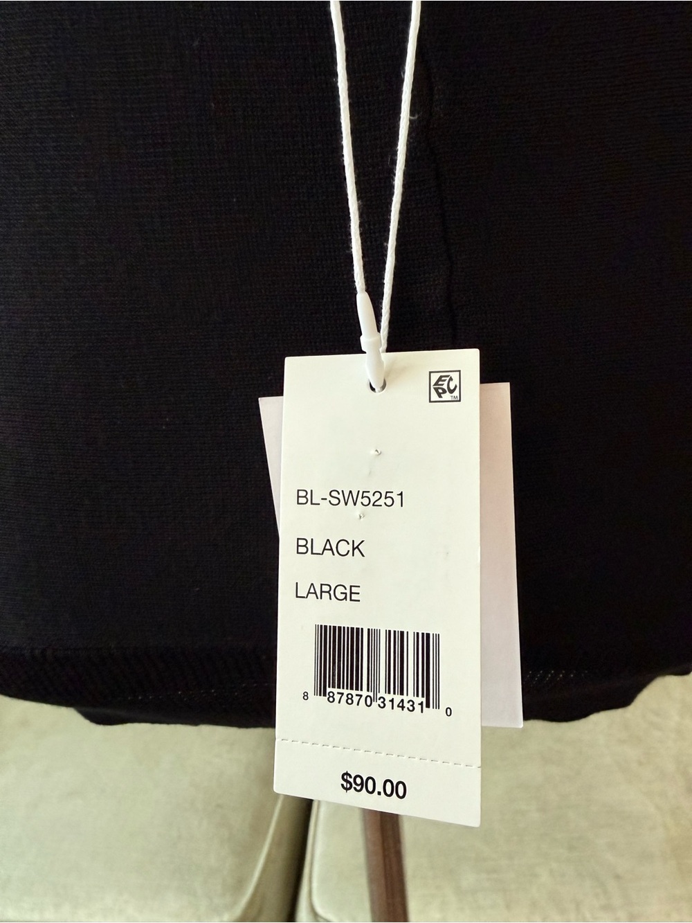 🖤 Lucy Paris Black Halter Cowl Neck Open Back Sweater Tank Top NWT Large - Picture 7 of 10